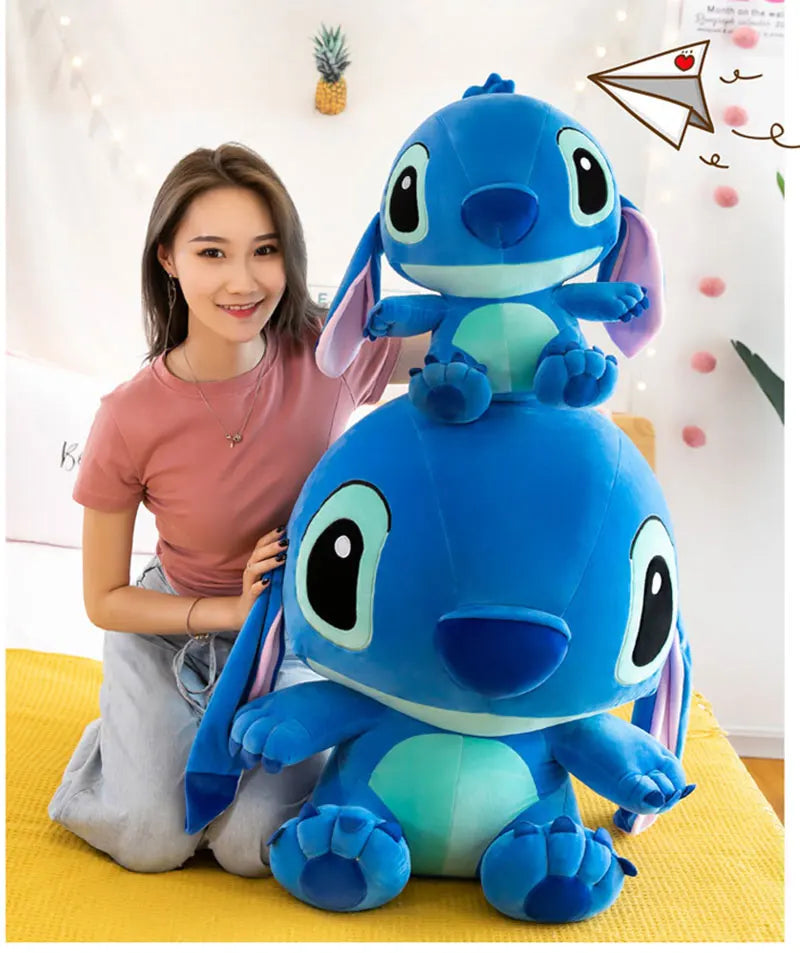 20-60cm Giant Size Lilo & Stitch Couple Models Cartoon Stuffed Plush Anime Plushs Toys Pendant Toy Pillow Kids Birthday Gift
