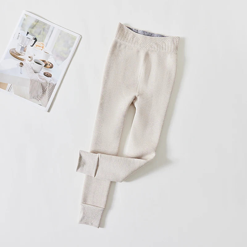 Winter warmer Tights For Girls Children Stockings Dancing Pantyhose Baby child Plus velvet stripe Polar Fleece Lining Leggings