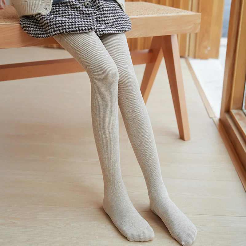 winter baby girls warmer tights cotton kids toddler non-slip sole pantyhose spring autumn striped tight for fashion infant child