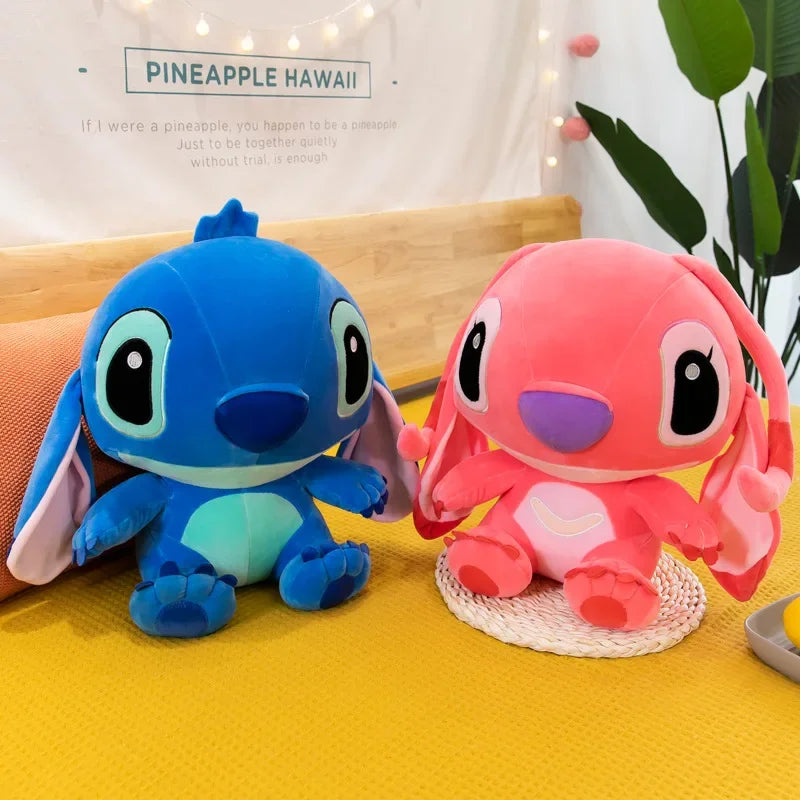 20-60cm Giant Size Lilo & Stitch Couple Models Cartoon Stuffed Plush Anime Plushs Toys Pendant Toy Pillow Kids Birthday Gift