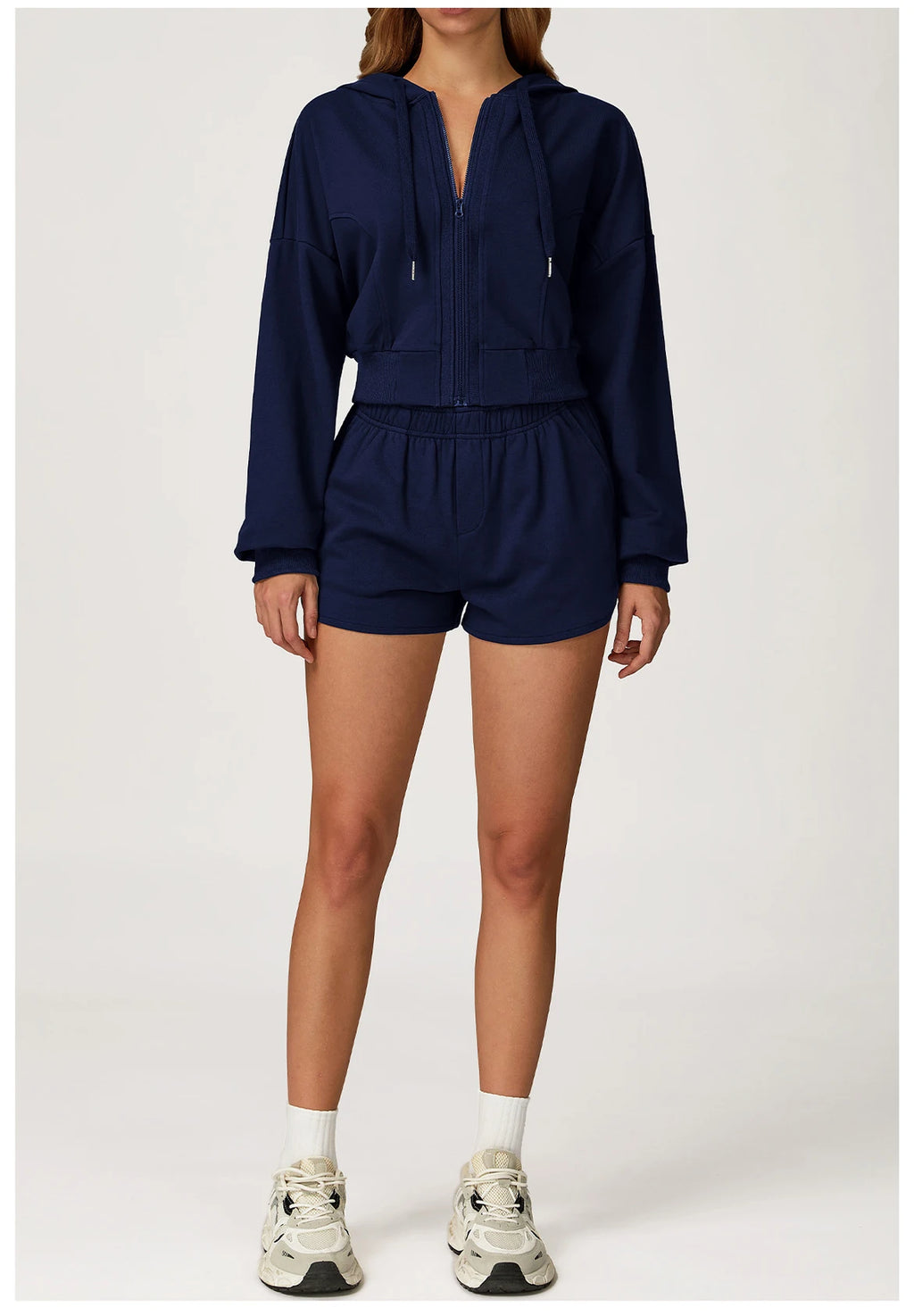 Winter 2-piece Casual Sports Hoodie Set Women's Long Sleeved Loose Yoga Set High Waisted Sweatpants Running and Fitness Set