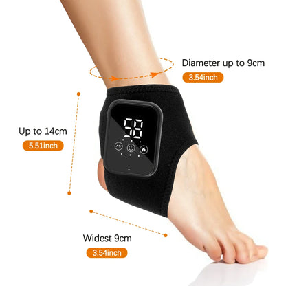 Electric Heating Ankle Guard 3 Levels Hot Compress Vibration Massage Cordless Foot Massager Ankle Joint Protection Heating Strap