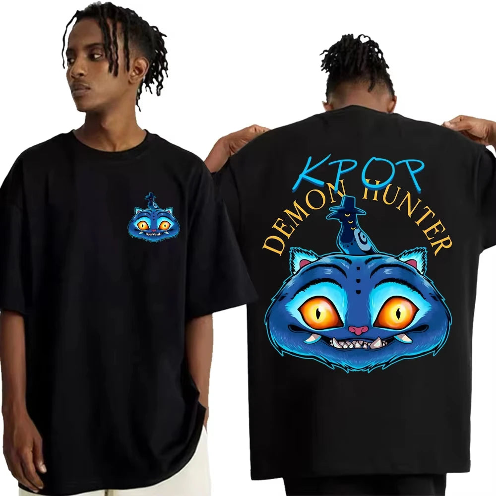 Cute Korean Tiger Anime T-shirt 2025 Neutral Fashion Kawaii Cotton T-shirt Summer Comfortable and Breathable T-shirt