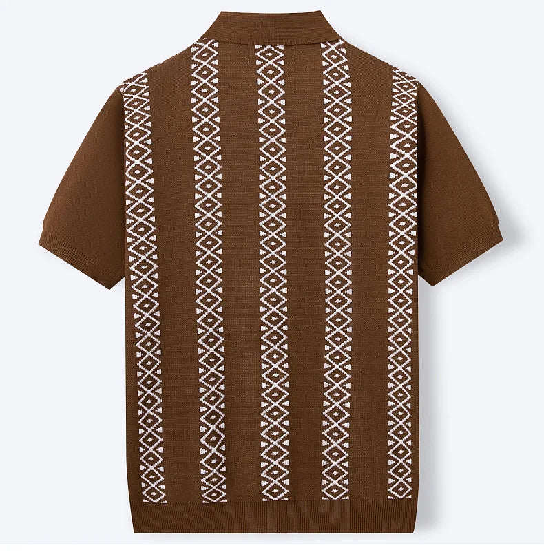 Men's Luxury Polo Shirt | High Quality Three-dimensional Tailoring Slim Temperament Men's Knit Shirt, Business Casual T-shirt