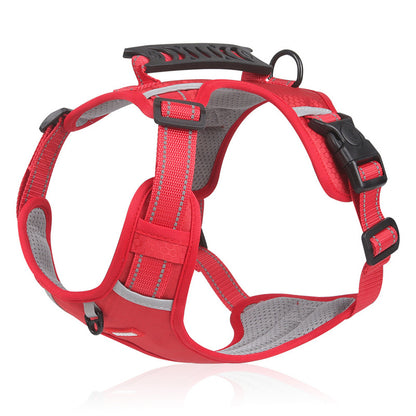 Adjustable No-Pull Pet Harness for Dogs and Cats - Soft Padded Harness with Easy Control Handle for Large Breeds - Prevents Choking and Pulling - Comfortable and Secure Fit