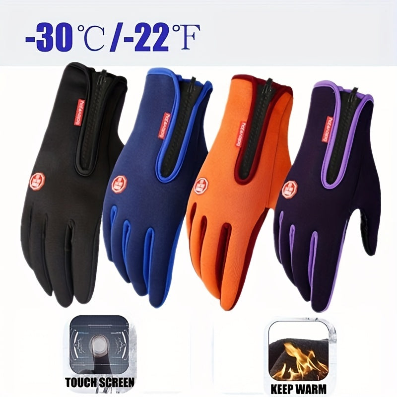 Men'S and Women'S Outdoor Touchscreen Windproof Gloves - Full-Finger Design, Warm-Keeping, Gloves for Cold Weather, Winter Gloves|Stylish Glove Design|Warm Gloves