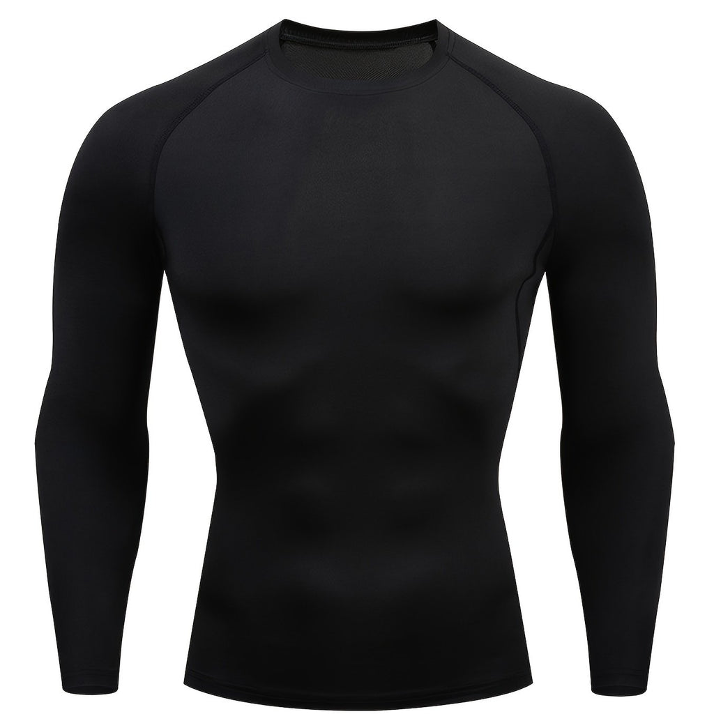 Men's Compression Shirts: Get Fit Fast With Long Sleeve Athletic Workout Tops!