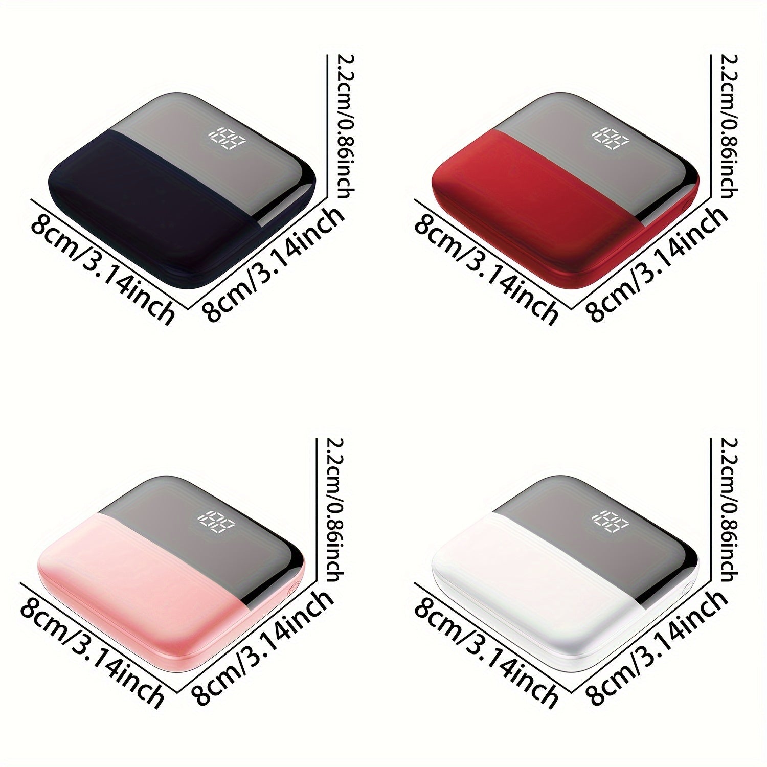 10000mAh 5V2A Fast Charging Portable Mini Power Bank, Compact Size But High Power Capacity, Compatible for iPhone, Samsung, Xiaomi, Samsung