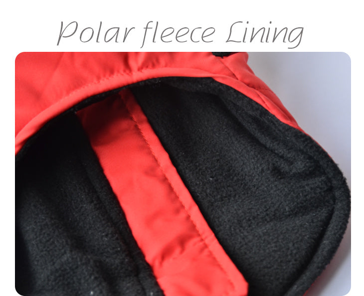 Warm Padded Dog Vest with Harness for Small and Medium Dogs - Red Coat for Extra Comfort and Security Christmas Gift