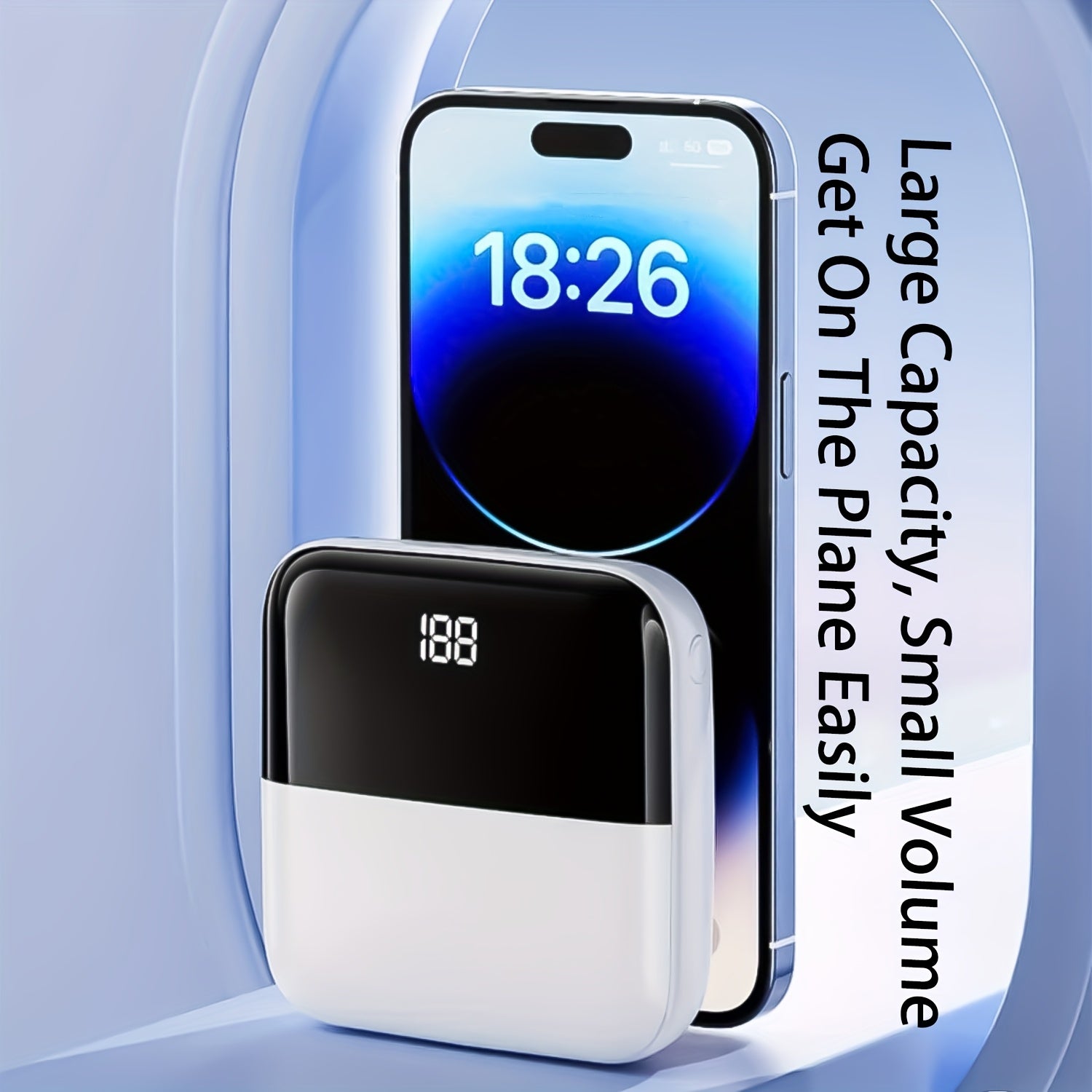 10000mAh 5V2A Fast Charging Portable Mini Power Bank, Compact Size But High Power Capacity, Compatible for iPhone, Samsung, Xiaomi, Samsung