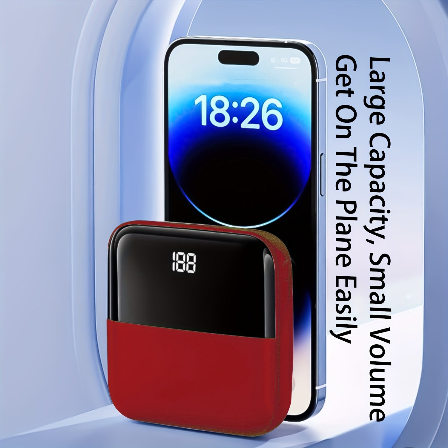 10000mAh 5V2A Fast Charging Portable Mini Power Bank, Compact Size But High Power Capacity, Compatible for iPhone, Samsung, Xiaomi, Samsung