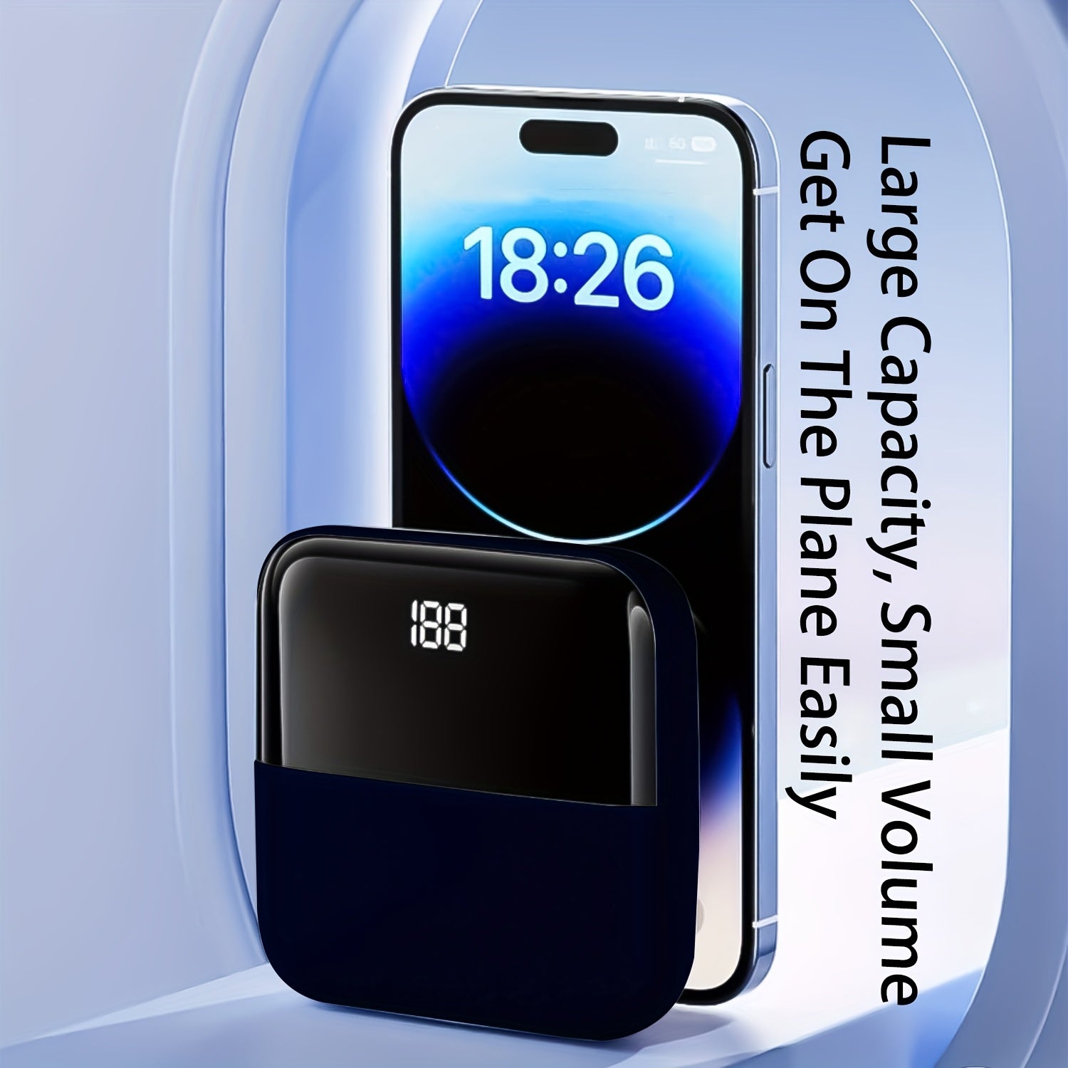 10000mAh 5V2A Fast Charging Portable Mini Power Bank, Compact Size But High Power Capacity, Compatible for iPhone, Samsung, Xiaomi, Samsung