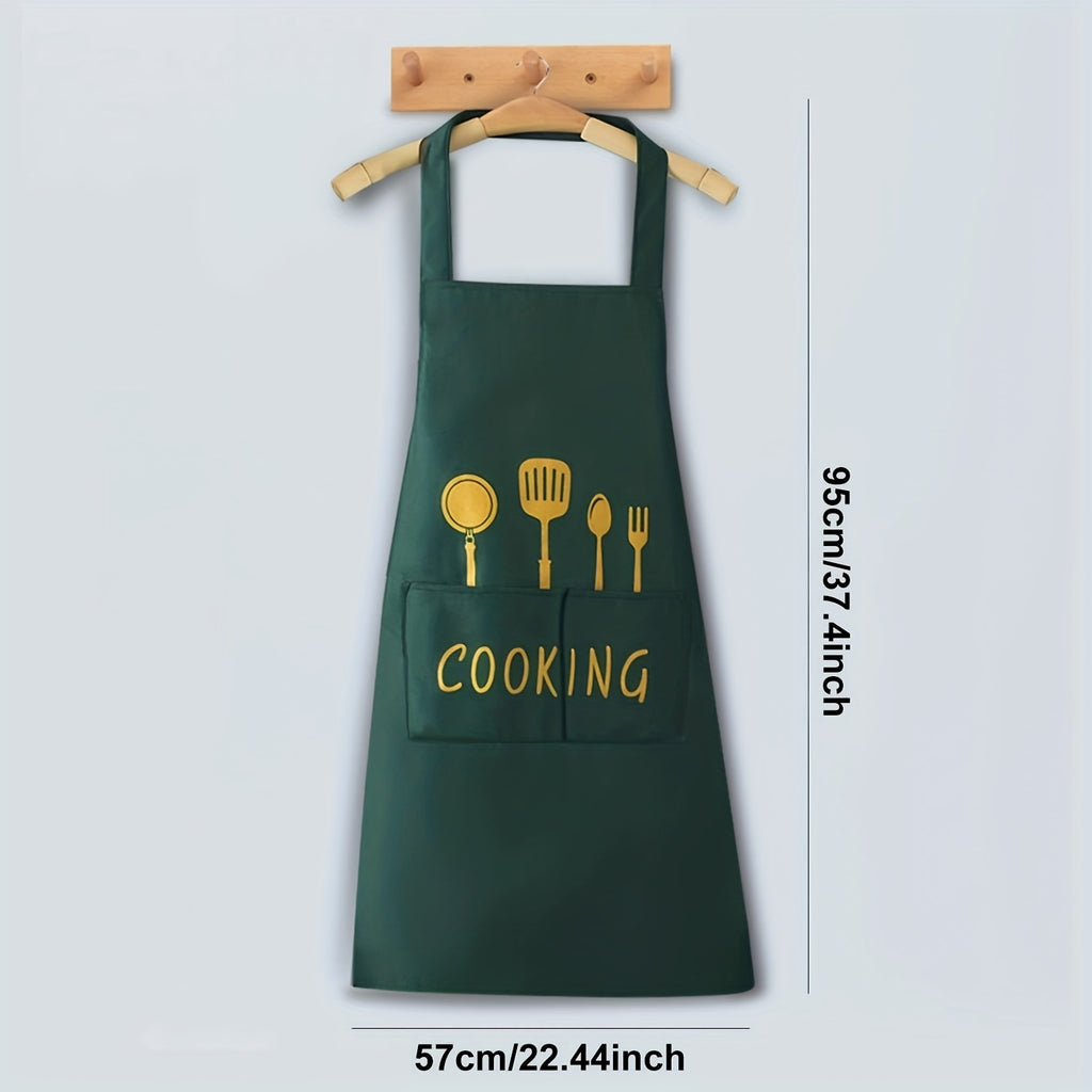 [Coffee Shop Apron] Single Apron, Featuring Pockets, Suitable for Coffee Shops, Dining Establishments, And Versatile Use, Measuring 28.3 Inches by 25.5 Inches