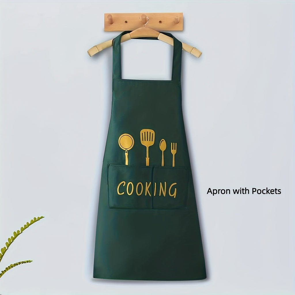 [Coffee Shop Apron] Single Apron, Featuring Pockets, Suitable for Coffee Shops, Dining Establishments, And Versatile Use, Measuring 28.3 Inches by 25.5 Inches