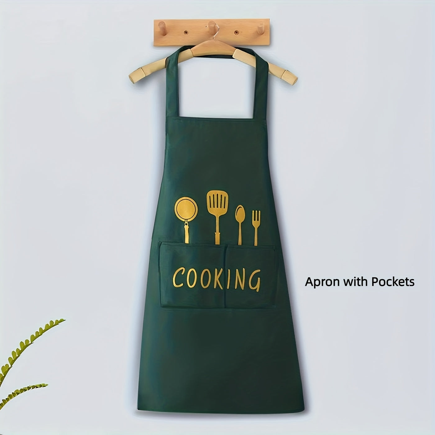 [Coffee Shop Apron] Single Apron, Featuring Pockets, Suitable for Coffee Shops, Dining Establishments, And Versatile Use, Measuring 28.3 Inches by 25.5 Inches
