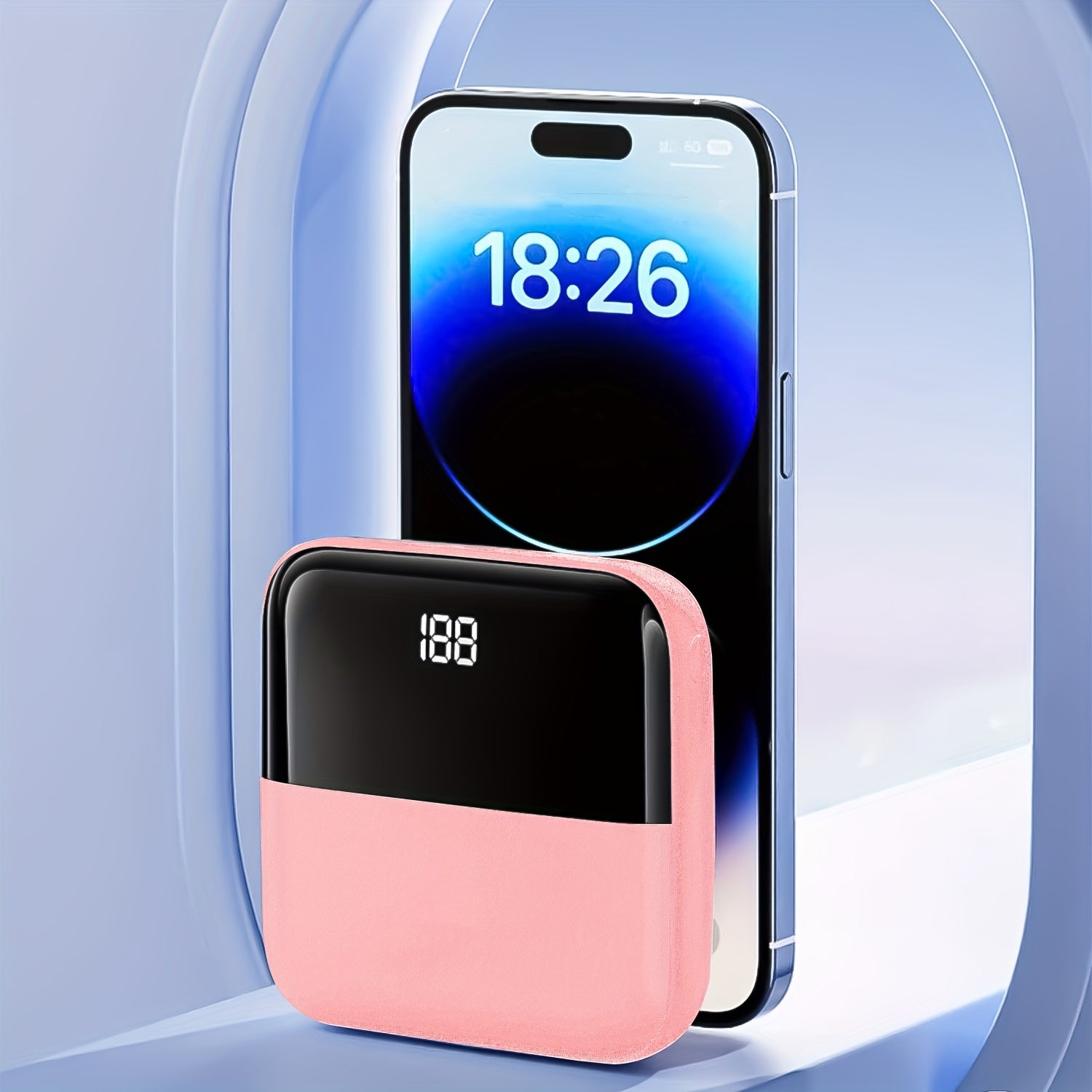 10000mAh 5V2A Fast Charging Portable Mini Power Bank, Compact Size But High Power Capacity, Compatible for iPhone, Samsung, Xiaomi, Samsung