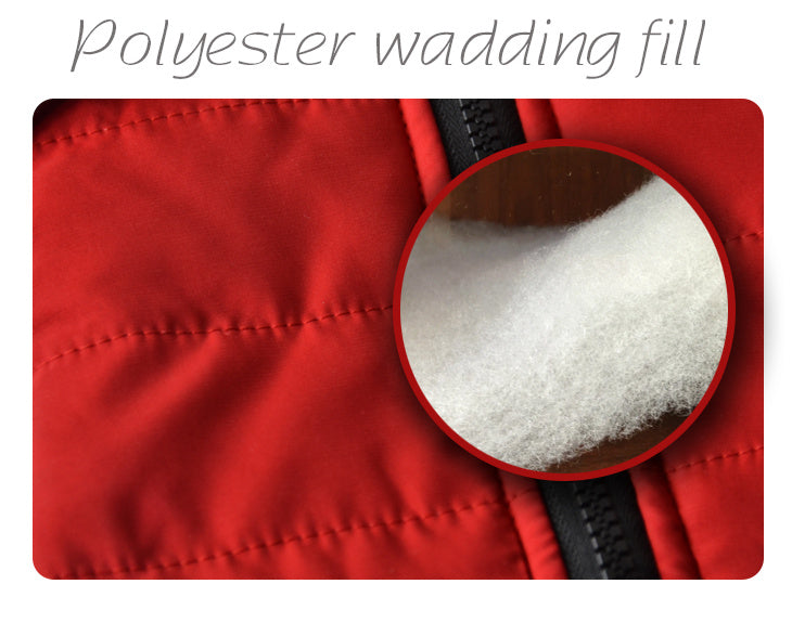 Warm Padded Dog Vest with Harness for Small and Medium Dogs - Red Coat for Extra Comfort and Security Christmas Gift