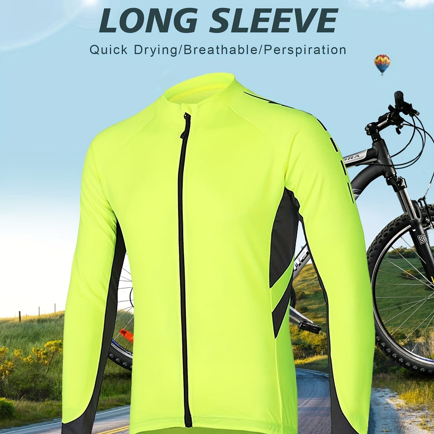 Quick-drying Breathable Men's Cycling Jersey with Pocket and Zipper