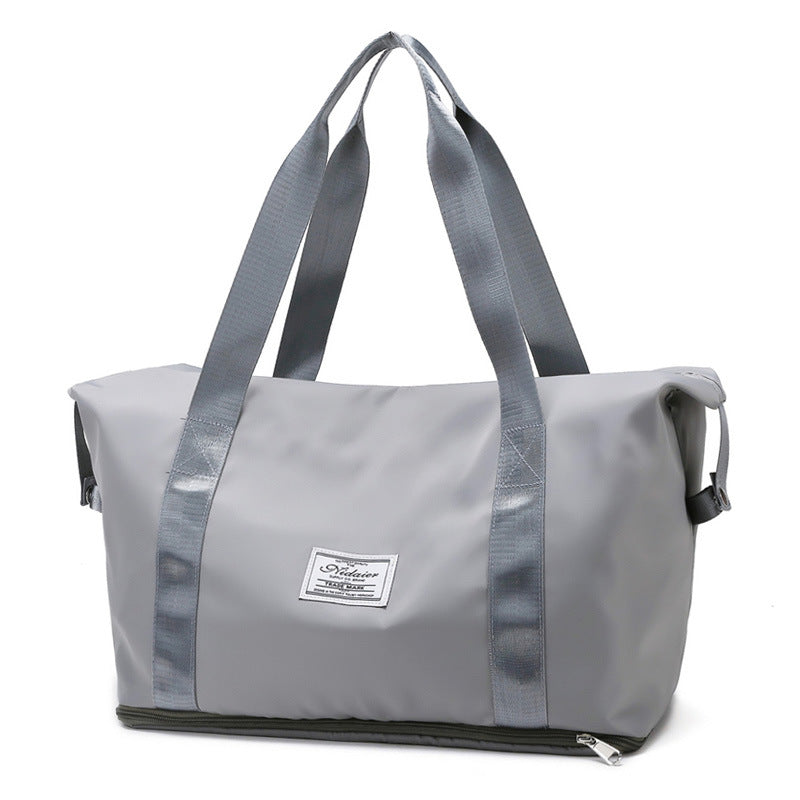Dry and Wet Separation Sports Portable Shoulder Bag, perfect for travel with your carry-on. Waterproof and available in colorful options to complement your wardrobe.