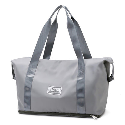 Dry and Wet Separation Sports Portable Shoulder Bag, perfect for travel with your carry-on. Waterproof and available in colorful options to complement your wardrobe.