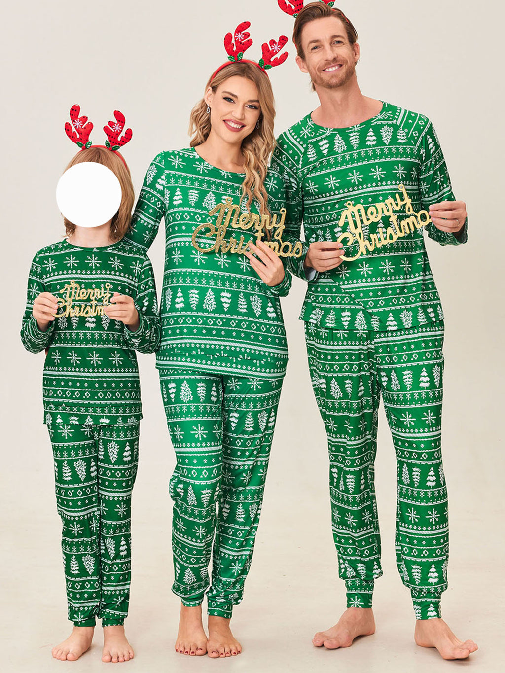 ELESOL Christmas Pajama Sets for Adults - Festive Long Sleeve Pajama Pants and Top Set with Pocket, Polyester 95%, Spandex 5%, Casual Style, Round Neck, Pullover, Cozy Winter Sleepwear for Couples and Family